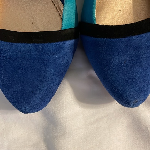 BCBGeneration Blue/Teal/Black colorblock platform heels size 10B/40 - Picture 10 of 11